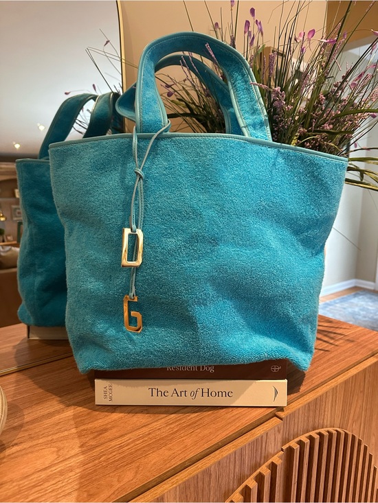 Dolce & Gabbana Handbags - Dolce & Gabbana Blue Terry Cloth Tote